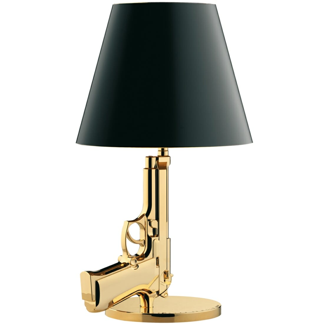 Andet Er velkendte Ræv Flos Bedside Gun Table lamp 18 carat gold plated - Philippe Starck