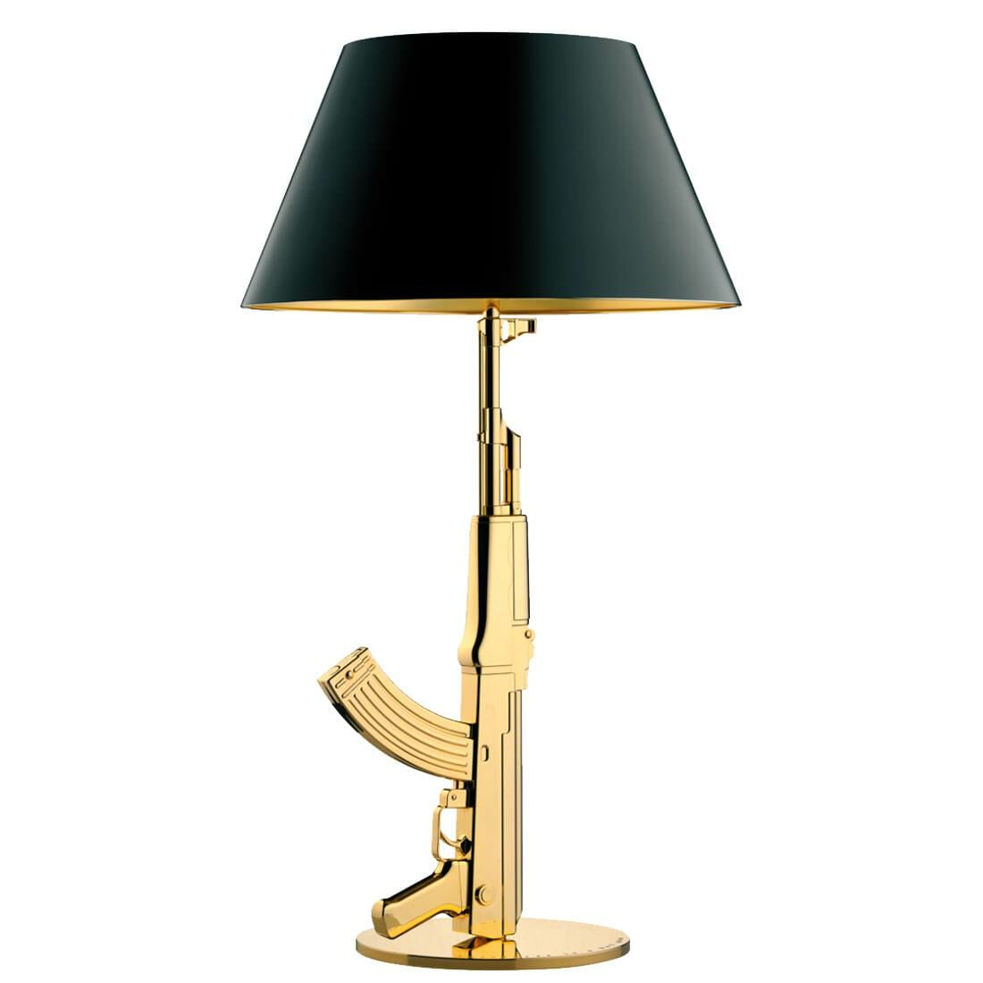 reagere Sporvogn Låse Flos Table Gun Table lamp 18 carat gold plated - Philippe Starck